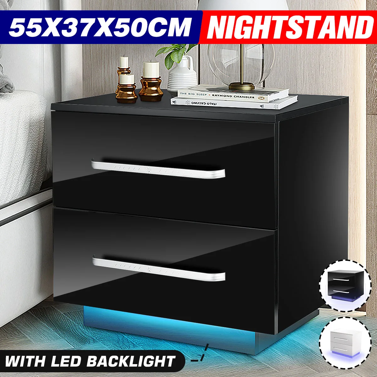 Modern Luxury Nighstand Bedside Table LED Storage Cabinet Sofa Bed side Table High Gloss Coffee Table Home Furniture Night Stand
Modern Luxury Nighstand Bedside Table LED Storage Cabinet Sofa Bed side Table High Gloss Coffee Table Home Furniture Night Stand