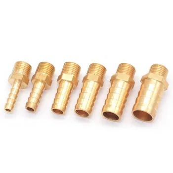 

5PCS 2.5mm 3mm 4mm 5mm 6mm 8mm 10mm OD Hose Barb M3 M4 M5 M6 M8 Metric Male Thread Brass Pipe Fitting Coupler Connector Adapter