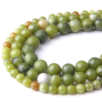Natural green Russian jades smooth gem stone beads round loose spacer beads for jewelry making bracelet DIY 4-12mm handmade diy
Natural green Russian jades smooth gem stone beads round loose spacer beads for jewelry making bracelet DIY 4-12mm handmade diy
