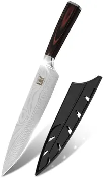 Stainless Steel 8 Inch Kitchen Carving Knife Chef Knife with Blade Cover Wooden Handle Cooking Knife for Meat Fruit Vegetables
Stainless Steel 8 Inch Kitchen Carving Knife Chef Knife with Blade Cover Wooden Handle Cooking Knife for Meat Fruit Vegetables