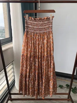 Slim High Elastic Waist Midi Skirt For Women A-line Floral Print Lady Ruffles Long Skirts Bohemian Holiday Vacation 2020 New 
Slim High Elastic Waist Midi Skirt For Women A-line Floral Print Lady Ruffles Long Skirts Bohemian Holiday Vacation 2020 New