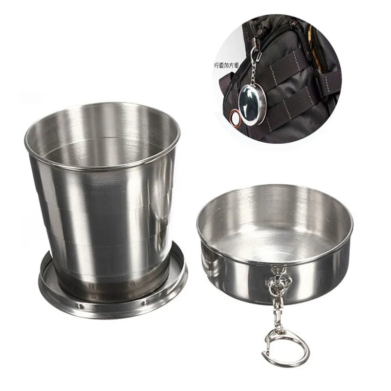 Travel Cup Stainless Steel Retractable Folding Cups Telescopic Collapsible Coffee Cups Outdoor Sport Portable Water Cup
Travel Cup Stainless Steel Retractable Folding Cups Telescopic Collapsible Coffee Cups Outdoor Sport Portable Water Cup