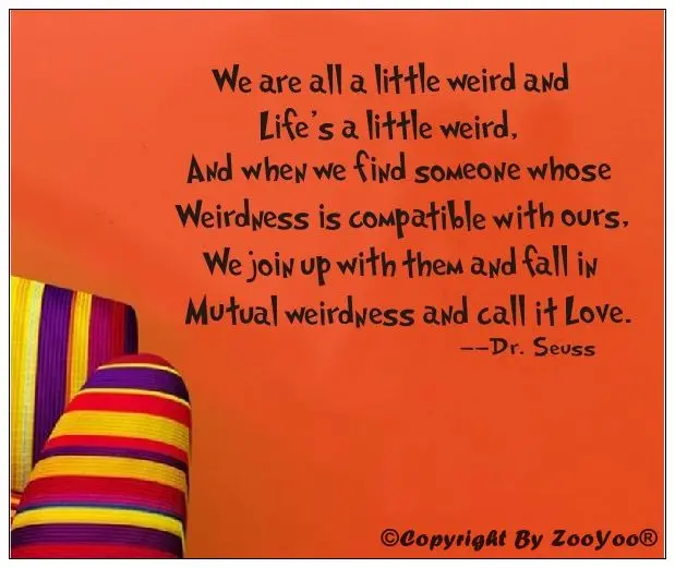 Dr.Seuss Quote Vinyl Wall Stickers We Are All A Little Weird Good For Kids Education Bedroom Accessories Home Decoration
Dr.Seuss Quote Vinyl Wall Stickers We Are All A Little Weird Good For Kids Education Bedroom Accessories Home Decoration