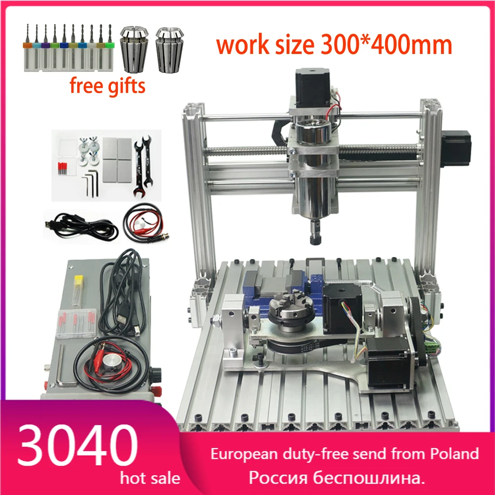 5axis CNC 3040 metal DIY cnc engraving machine ,4 Axis CNC Router,PCB Milling Machine,Engraving frame 5 axis cnc milling machine
5axis CNC 3040 metal DIY cnc engraving machine ,4 Axis CNC Router,PCB Milling Machine,Engraving frame 5 axis cnc milling machine