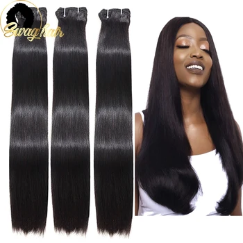 Super Double Drawn Swag Hair Straight Double Drawn Human Hair Bundles Remy Hair Virgin Hair Extensions #1B Brazilian Hair Weft
Super Double Drawn Swag Hair Straight Double Drawn Human Hair Bundles Remy Hair Virgin Hair Extensions #1B Brazilian Hair Weft