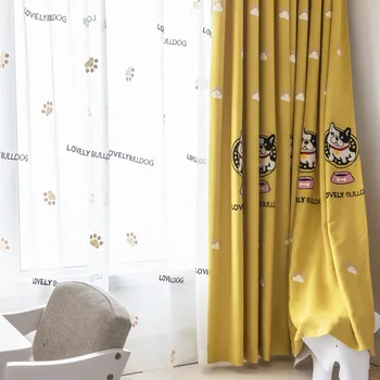 Cartoon Dog Curtain Cotton Linen Embroidered Blackout for Kids Boy Kindergarten Bedroom Bay Window Tende JS64
Cartoon Dog Curtain Cotton Linen Embroidered Blackout for Kids Boy Kindergarten Bedroom Bay Window Tende JS64