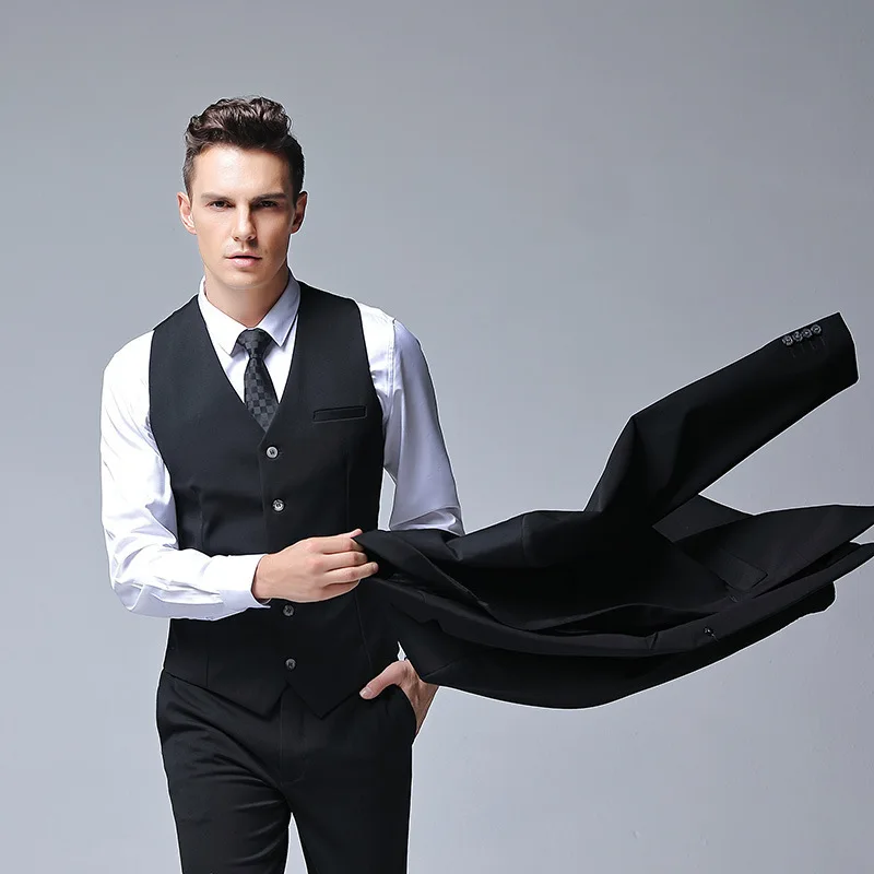 Autumn New Style Work Clothes Suit Men Three-piece Set Wedding Banquet Formal Dress Suit Jacket Bank Business Workwear
Autumn New Style Work Clothes Suit Men Three-piece Set Wedding Banquet Formal Dress Suit Jacket Bank Business Workwear