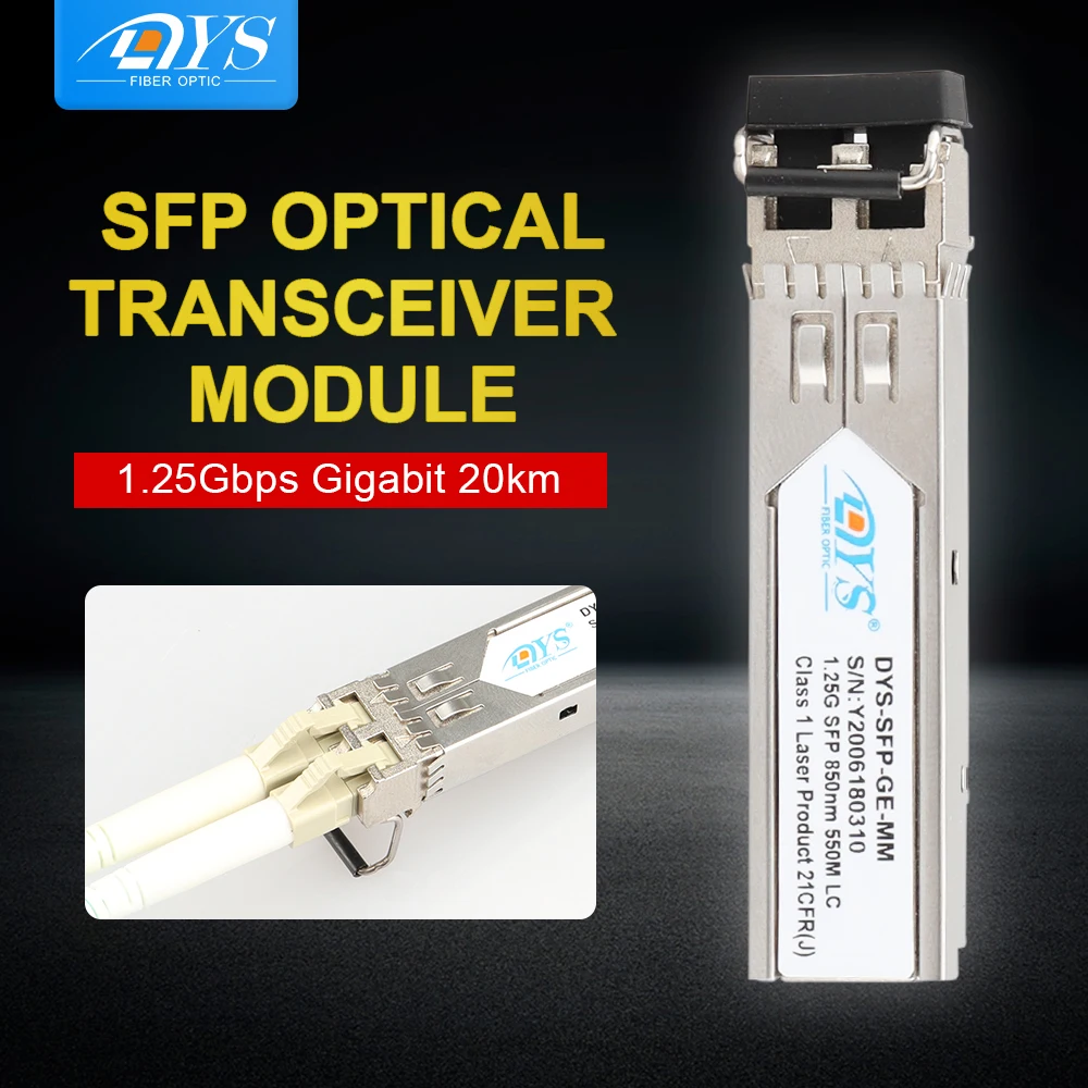 1.25Gbp/s 550M 850nm SFP Transceiver Modules Multimode DDM Duplex LC Pluggable Gigabit Switch Module Compatible with Cisco
1.25Gbp/s 550M 850nm SFP Transceiver Modules Multimode DDM Duplex LC Pluggable Gigabit Switch Module Compatible with Cisco
