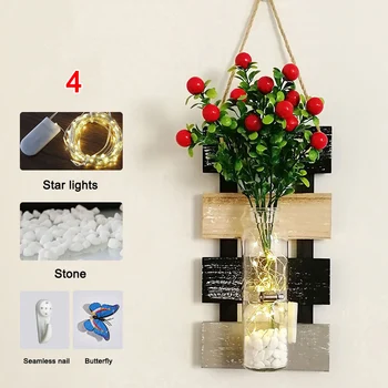 Rustic Wooden Wall Hanging Decor with LED String Lights Artificial Flowers for Modern Living Room and Bedroom HUG-Deals
Rustic Wooden Wall Hanging Decor with LED String Lights Artificial Flowers for Modern Living Room and Bedroom HUG-Deals