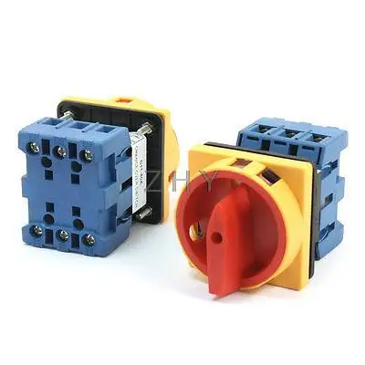 2Pcs 660V 40A 3-Pole 2-Position Square Panel Rotary Cam Changeover Switch 
2Pcs 660V 40A 3-Pole 2-Position Square Panel Rotary Cam Changeover Switch