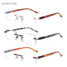 BONCAMOR 4 Pack Fashion Anti-Blue Reading Glasses For Man And Woman Frameless With Printing Eyewear Anti-UV Eyeglasses1-400 
BONCAMOR 4 Pack Fashion Anti-Blue Reading Glasses For Man And Woman Frameless With Printing Eyewear Anti-UV Eyeglasses1-400