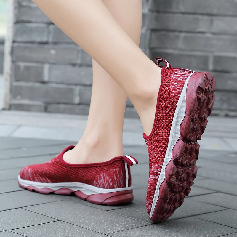 STS Women Shoes Breathe Lady Flat Summer ladys Sneaker Basket Super Light Breathable Shoes Female Mesh Sneaker Femmes Flat Shoes