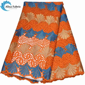Orange Colour Swiss Voile Lace Fabrics With Embroidery Lace 5 Yards/pieces African Cotton Lace Fabrics With Stones For Party 
Orange Colour Swiss Voile Lace Fabrics With Embroidery Lace 5 Yards/pieces African Cotton Lace Fabrics With Stones For Party