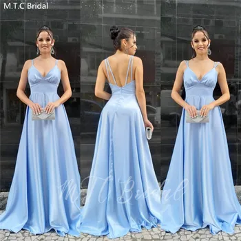 Mint Blue Sexy Backless Prom Dresses Sweetheart Spaghetti Straps Long Formal Dress Plus Size Girls Graduation Gowns Customize
Mint Blue Sexy Backless Prom Dresses Sweetheart Spaghetti Straps Long Formal Dress Plus Size Girls Graduation Gowns Customize