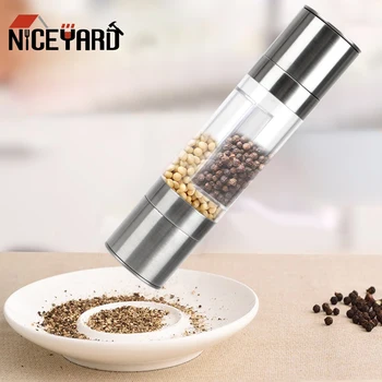 NICEYARD Manual 2 in 1 Pepper Grinder Shaker Salt Cumin Spice Mill Seasoning Grinding Household Cooking Tools Stainless Steel
NICEYARD Manual 2 in 1 Pepper Grinder Shaker Salt Cumin Spice Mill Seasoning Grinding Household Cooking Tools Stainless Steel