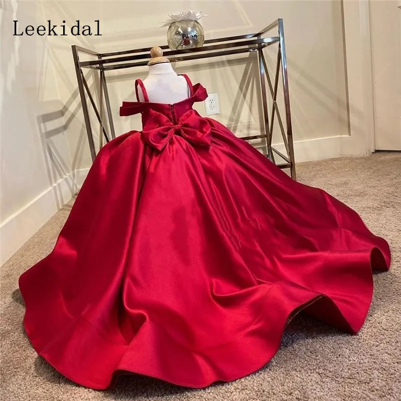 new-red-ball-gown-cheap-flower-girls-dress (1)