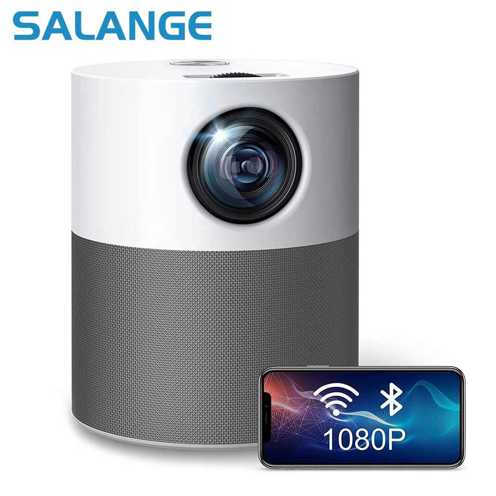 Salange Projector Full HD 1080P Native 1920x1080 Android Bluetooth Home Theater Video Beamer Mini LED For Phone | Электроника