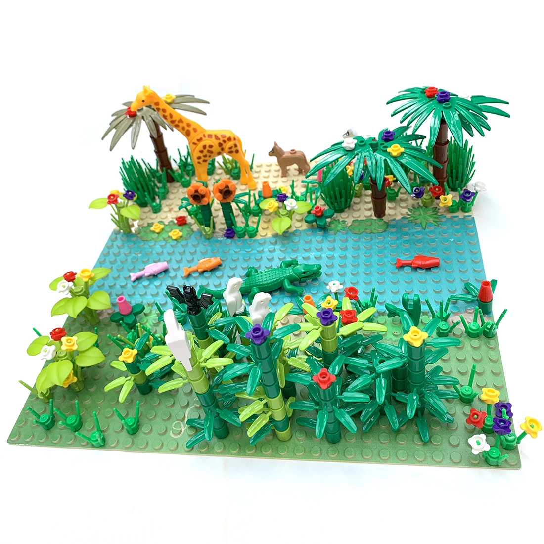 Newest DIY Small Particle Building Block Part Jungle Scenery Brick Set with Baseplate for 100% Building Block Brands
Newest DIY Small Particle Building Block Part Jungle Scenery Brick Set with Baseplate for 100% Building Block Brands