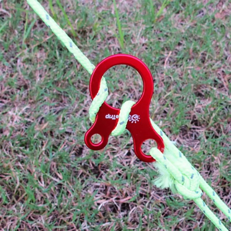 

Quick Knot Tent Wind Rope Buckle 3 hole Antislip Camping Hiking Tightening Hook Wind Rope Buckles