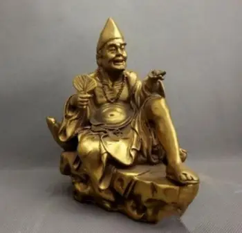 YM Copper Statue Chinese Buddhism Copper Seat Holy Monk Living Buddha Ji Gong Hold Fan Statue 
YM Copper Statue Chinese Buddhism Copper Seat Holy Monk Living Buddha Ji Gong Hold Fan Statue