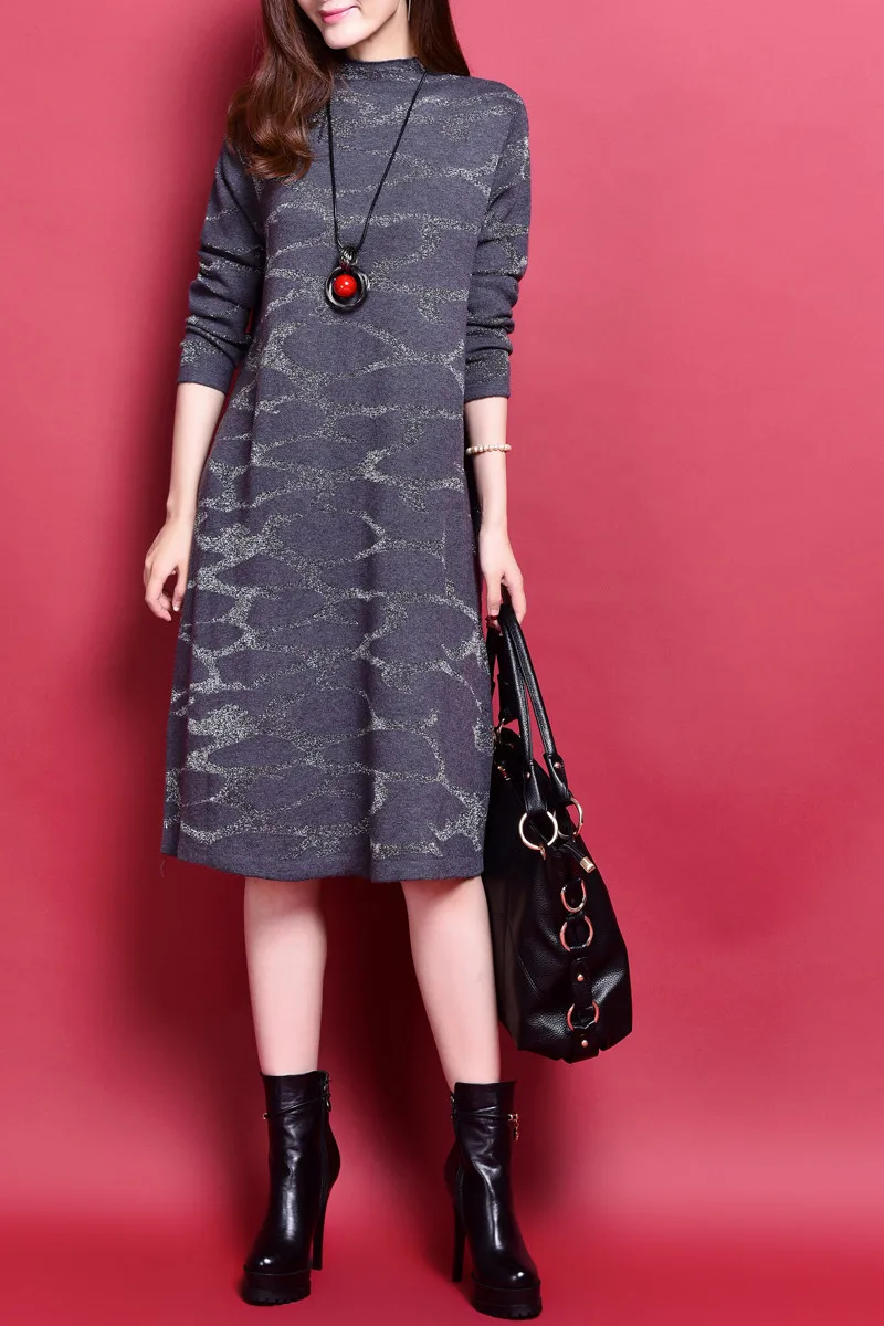 Plus Size Dress 2020 Wool Knitted Dress Vestido Casual Autumn Women's Dresses Grey Womens Clothing Winter Dresses WXF517
Plus Size Dress 2020 Wool Knitted Dress Vestido Casual Autumn Women's Dresses Grey Womens Clothing Winter Dresses WXF517