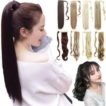 22-24"Long Straight Curly Clip In Hair Tail False Hair Ponytail Hairpiece With Hairpins Synthetic Hair Pony Tail Hair Extension
22-24"Long Straight Curly Clip In Hair Tail False Hair Ponytail Hairpiece With Hairpins Synthetic Hair Pony Tail Hair Extension