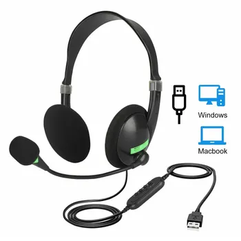 Call Center Wired Headphones HD Microphone Compatible For Computer USB Wired Computer Headset Headphone+Noise Cancelling Mic
Call Center Wired Headphones HD Microphone Compatible For Computer USB Wired Computer Headset Headphone+Noise Cancelling Mic