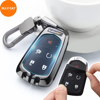Metal Car Keychain Remote Car Key Case Cover Holder Chain Fob Suitable For Cadillac ATS XTS XT5 XT4 CT6 XT6 Key Case Car Styling 
Metal Car Keychain Remote Car Key Case Cover Holder Chain Fob Suitable For Cadillac ATS XTS XT5 XT4 CT6 XT6 Key Case Car Styling