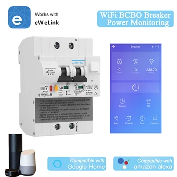 Smart RCBO Circuit Breaker 2P WiFi MCB eWelink Wireless Control Energy Monitoring Leakage Current Protection Alexa Compatible
Smart RCBO Circuit Breaker 2P WiFi MCB eWelink Wireless Control Energy Monitoring Leakage Current Protection Alexa Compatible