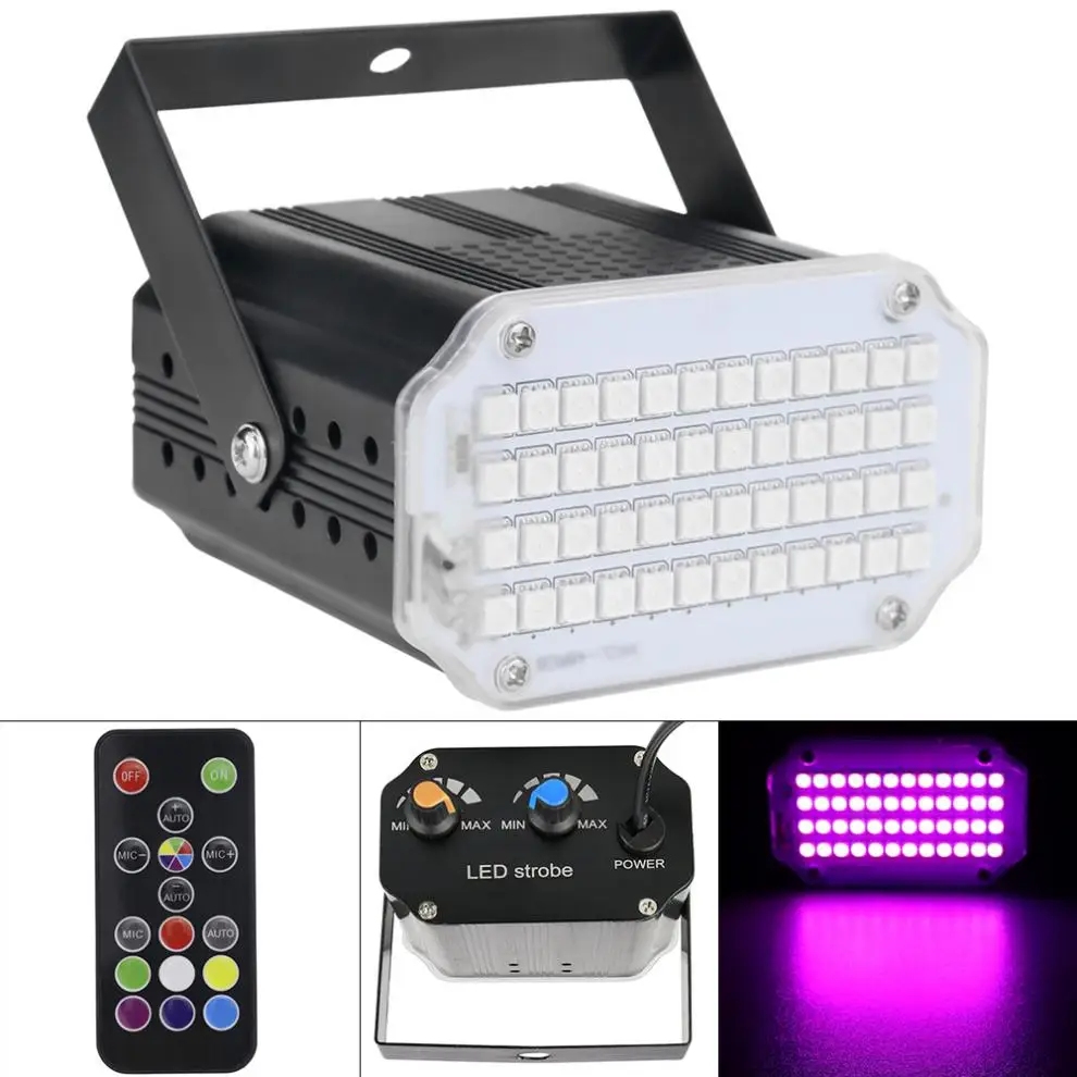 Strobe Lights 48 LED 12W Stage Effect Light Flashing Colorful Light Remote Sound Activated Disco Lights for Festival Party
Strobe Lights 48 LED 12W Stage Effect Light Flashing Colorful Light Remote Sound Activated Disco Lights for Festival Party
