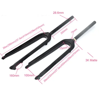 2020 New 26/27.5/29inch Carbon MTB Fork 3K Straight Tupe Fork Full Carbon Fiber Mountain Bike/racing Forks 1-1/8"disc brake 
2020 New 26/27.5/29inch Carbon MTB Fork 3K Straight Tupe Fork Full Carbon Fiber Mountain Bike/racing Forks 1-1/8"disc brake