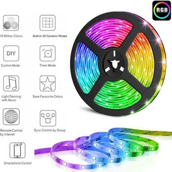 5m 150 Led LED Strip Lights with 24 Keys Control or WIFI Remote Control Works with Amazon Alexa Google Home IFTTT
5m 150 Led LED Strip Lights with 24 Keys Control or WIFI Remote Control Works with Amazon Alexa Google Home IFTTT