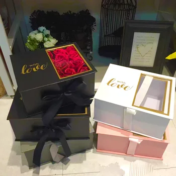 2019 New 2pcs/set Box Gift box Flip-box square window gift box two-piece package gift box gift party box wedding decoration
2019 New 2pcs/set Box Gift box Flip-box square window gift box two-piece package gift box gift party box wedding decoration