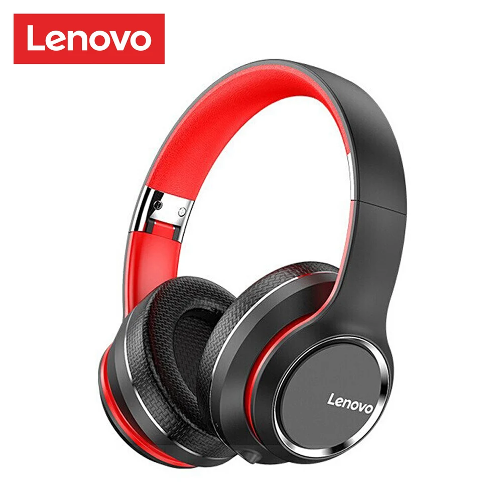 Складные Накладные наушники Lenovo HD200 Bluetooth 5 0 беспроводные спортивные 3 мм AUX IN MP3