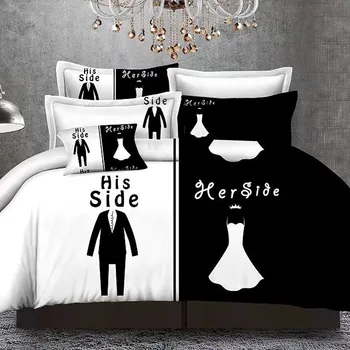 Lychee Black and White Bedding Set for Couple Printed Pillowcase Duvet Cover Sets 3pcs Home Textile Family Bed Sets 
Lychee Black and White Bedding Set for Couple Printed Pillowcase Duvet Cover Sets 3pcs Home Textile Family Bed Sets