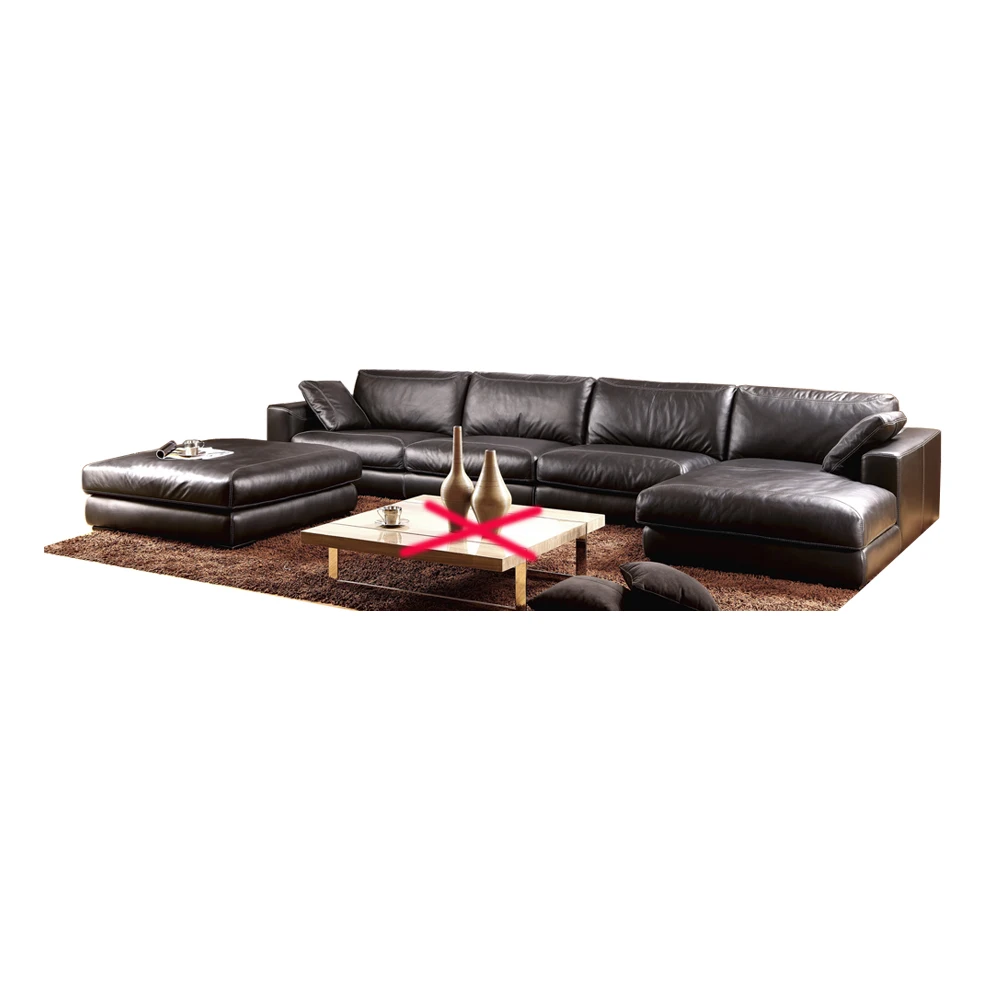 Перьевой диван высококачественный из натуральной кожи 2015 новый для гостиной