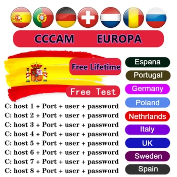 TV Receiver CCCAM Europa 8clins Spain Germany 8linea for Europea Portugal Poland Stable for DVB-S2 Satellite Receiver Receptor
TV Receiver CCCAM Europa 8clins Spain Germany 8linea for Europea Portugal Poland Stable for DVB-S2 Satellite Receiver Receptor