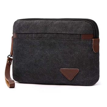 Casual Handbag Canvas Men Clutch with Leather Belt Portable Square Handy Bag for Male Phone Purse Zipper Long Wallet Waterproof 
Casual Handbag Canvas Men Clutch with Leather Belt Portable Square Handy Bag for Male Phone Purse Zipper Long Wallet Waterproof