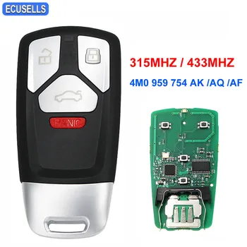 

Keyless go Smart Remote Key Fob 315MHZ / 433MHZ for Audi TT 2016 - 2018 A4 A5 Q7 SQ7 2017-UP FCC ID: 4M0 959 754 AK / AQ / AF