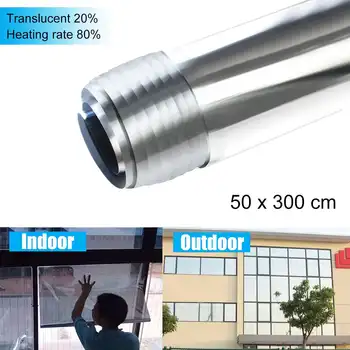 300x50cm Self-adhesive One Way Mirror Window Film Reflective Privacy Glass Tint Heat UV Sunlight Restrict Solar Film Home Decor
300x50cm Self-adhesive One Way Mirror Window Film Reflective Privacy Glass Tint Heat UV Sunlight Restrict Solar Film Home Decor