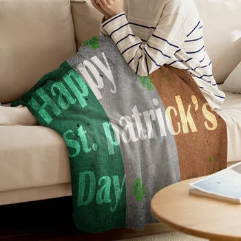 Happy St Patricks Day Clover Ireland Wall Pattern Throw Blanket Soft Comfortable Velvet Plush Blankets Warm Sofa Bed Sheets
Happy St Patricks Day Clover Ireland Wall Pattern Throw Blanket Soft Comfortable Velvet Plush Blankets Warm Sofa Bed Sheets