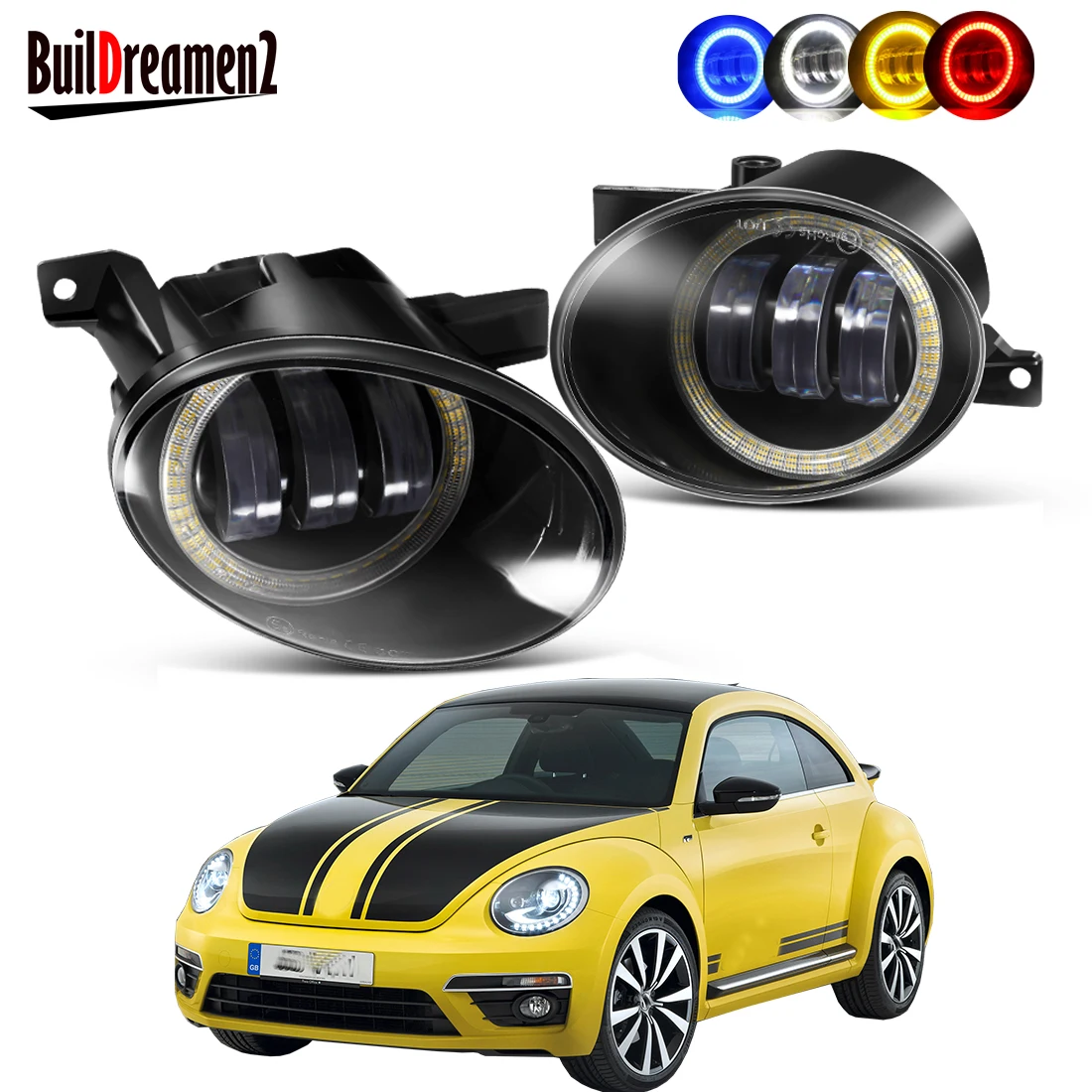 2 Pieces Angel Eye Fog Light Assembly 30W Car Right + Left LED Lens Fog Daytime Lamp DRL 12V For Volkswagen VW Beetle 2011-2019
2 Pieces Angel Eye Fog Light Assembly 30W Car Right + Left LED Lens Fog Daytime Lamp DRL 12V For Volkswagen VW Beetle 2011-2019