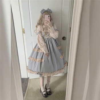 Japanese Sweet Lolita Dress Girl Cute Bowknot Vintage Women Dress Up Cosplay Costume Princess Party Kawaii Exquisite Dress 
Japanese Sweet Lolita Dress Girl Cute Bowknot Vintage Women Dress Up Cosplay Costume Princess Party Kawaii Exquisite Dress