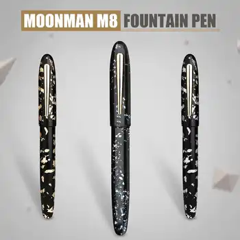 New Moonman M8 Handmade Acrylic Fine Nib Calligraphy Fountain Pen Beautiful Metal Foil Patterns Fine Nib Fashion Writing Gift 
New Moonman M8 Handmade Acrylic Fine Nib Calligraphy Fountain Pen Beautiful Metal Foil Patterns Fine Nib Fashion Writing Gift