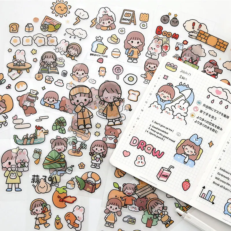 20Pcs/set Kawaii Telado Cream Rabbit Daily PET Waterproof Stickers Scrapbooking Diy Bullet Journal Diary Stationery Sticker Cute
20Pcs/set Kawaii Telado Cream Rabbit Daily PET Waterproof Stickers Scrapbooking Diy Bullet Journal Diary Stationery Sticker Cute