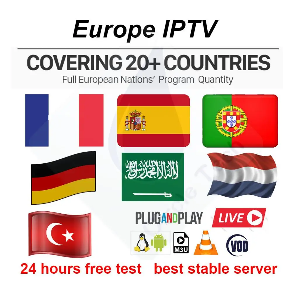 Europe 7000+ iptv Live 10000+ VOD Film Adulti 18 + Sport 4K IPTV france Europa Spagna Portugal Germania android M3U Smart IPTV
Europe 7000+ iptv Live 10000+ VOD Film Adulti 18 + Sport 4K IPTV france Europa Spagna Portugal Germania android M3U Smart IPTV