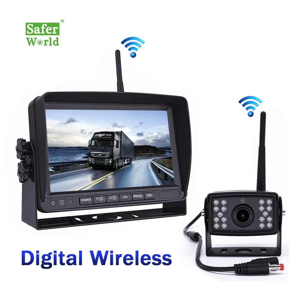 Wireless Hitch Backup Removable Guideline Rear View Camera 7" LCD Monitor Kit For Travel Trailer/Fifth Wheels/RV/Camper
Wireless Hitch Backup Removable Guideline Rear View Camera 7" LCD Monitor Kit For Travel Trailer/Fifth Wheels/RV/Camper
