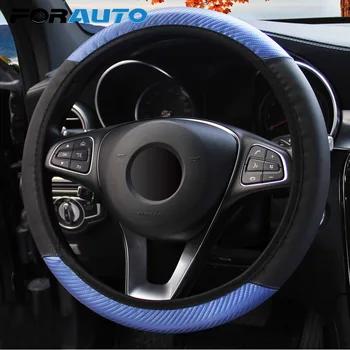 FORAUTO Universal Carbon Fiber Car Steering Covers Auto Decoration Car Steering Wheel Cover Interior Accessories 5 Colors
FORAUTO Universal Carbon Fiber Car Steering Covers Auto Decoration Car Steering Wheel Cover Interior Accessories 5 Colors
