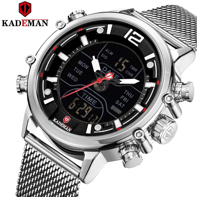 KADEMAN Shock Watches Men Military Army Mens Watch Reloj Led Digital Sports Wristwatch Male Gift Analog Automatic Watches Male
KADEMAN Shock Watches Men Military Army Mens Watch Reloj Led Digital Sports Wristwatch Male Gift Analog Automatic Watches Male