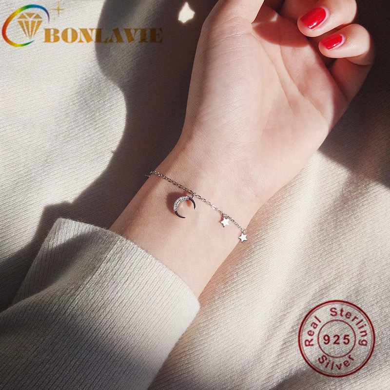 BONLAVIE Meniscus Moon Mini Star Tassel Pendant Bracelet Jewelry Gift Women Silver Bracelet Fashion Jewelry
BONLAVIE Meniscus Moon Mini Star Tassel Pendant Bracelet Jewelry Gift Women Silver Bracelet Fashion Jewelry